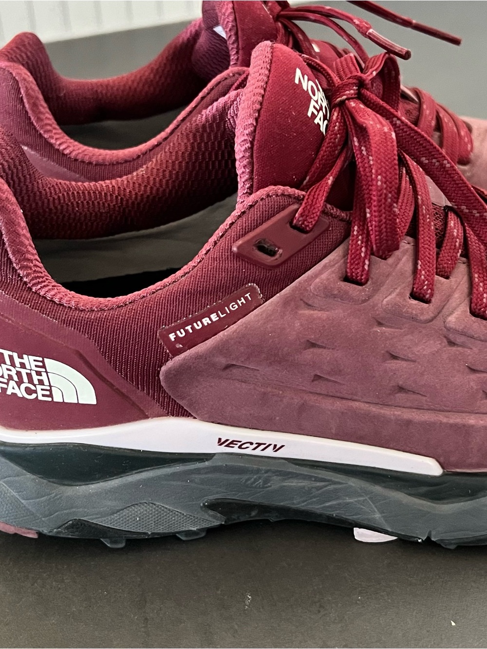 The North Face Women's Label in Burgundy and White